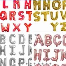 Letras y números en globo metálico #16